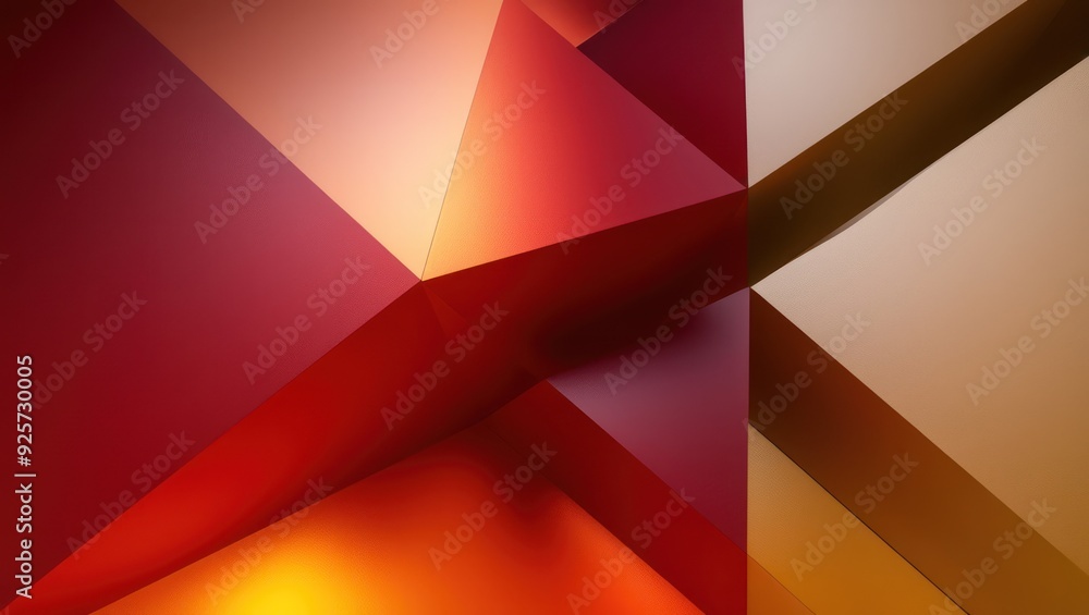Poster vibrant abstract composition featuring bold colors and geometric shapes, creating a modern and dynam