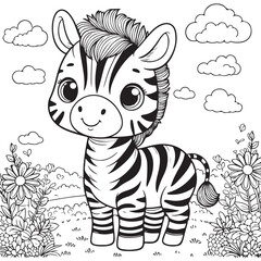 baby zebra cartoon © creative