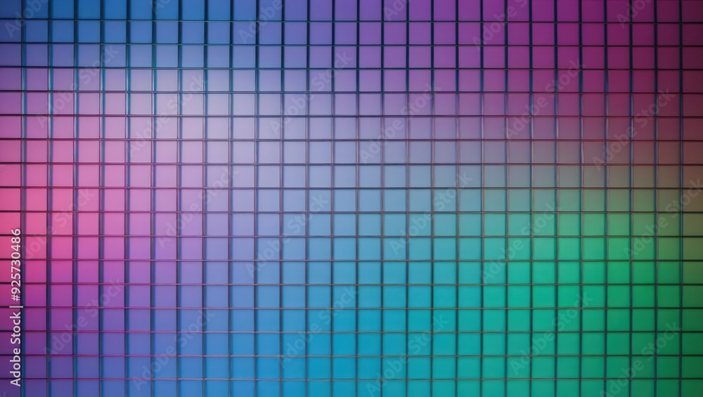 Poster colorful abstract gradient with a grid pattern, suitable for modern designs and backgrounds in digit