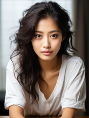 Fototapeta premium Beautiful portrait asian woman
