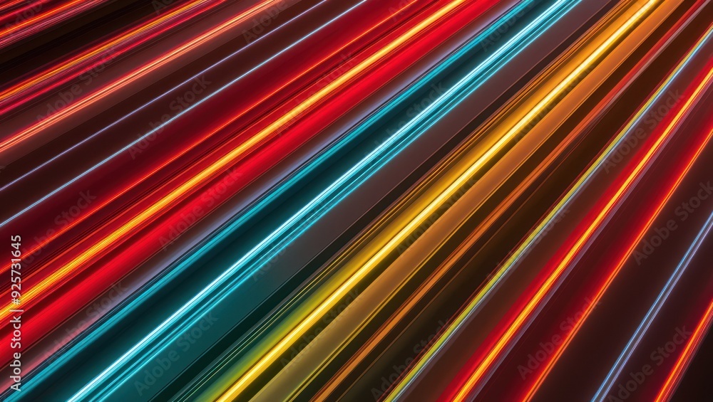 Aufkleber vibrant abstract image showcasing dynamic, colorful lines in motion, creating a sense of energy and 
