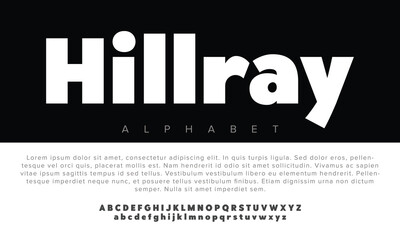 Luxury Hillray alphabet letters font for logo