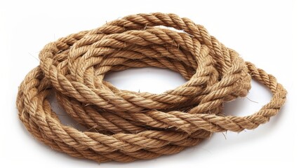 Obraz premium linen rope on a white background. Rope