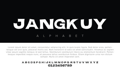 Luxury JANGKUY alphabet letters font for logo