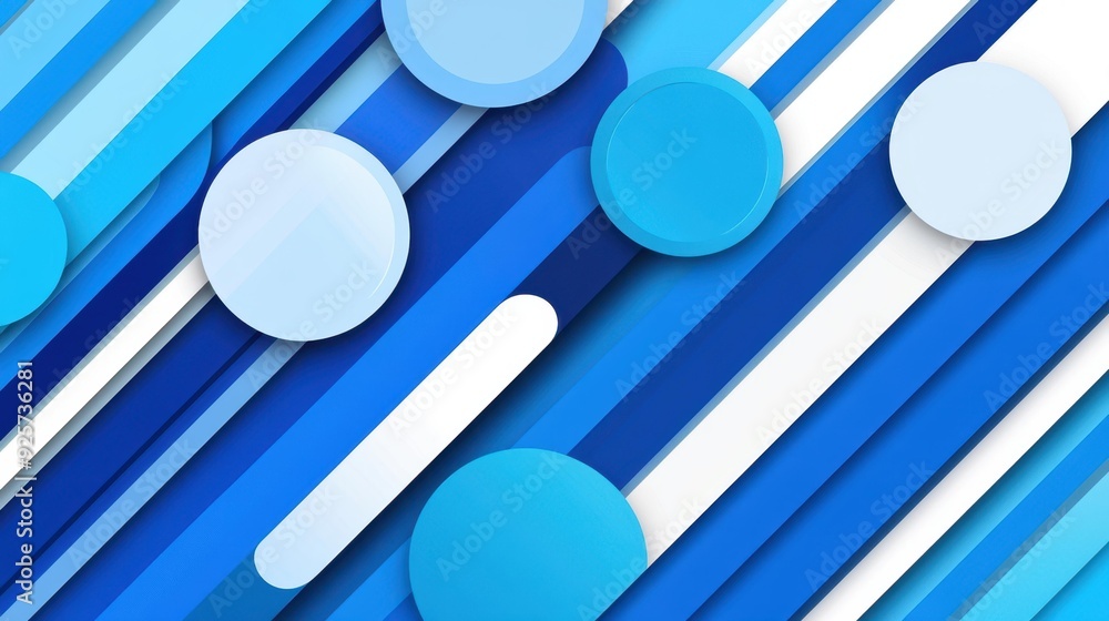 Poster vibrant blue abstract backdrop with geometric shapes, adding a modern and dynamic touch ideal for di