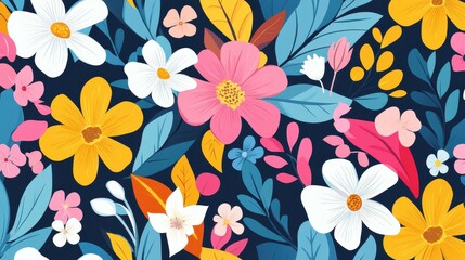 Discover vibrant seamless floral patterns and modern cartoon illustrations with rich textures for your creative projects.