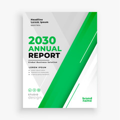 corporate annual cover page flyer for company informational or data
