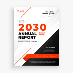 professional annual cover page template for corporate catalog or magazine