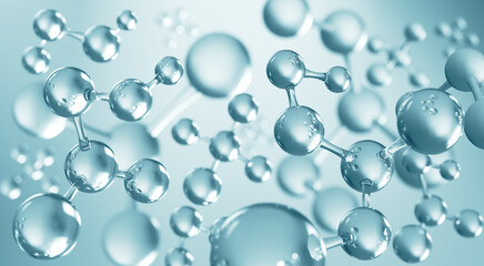 molecule or atom, Abstract structure for Science or medical background, 3d illustration.