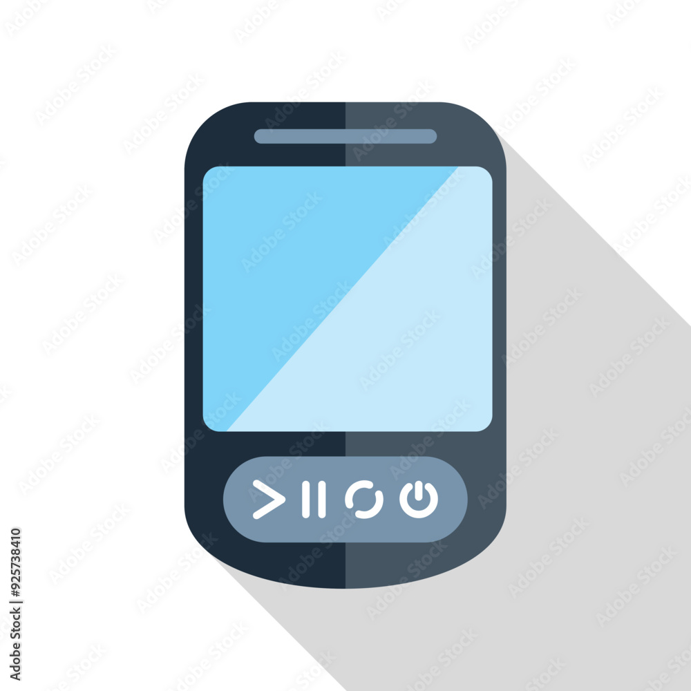 Poster modern smartphone is showing a blank screen and control buttons, perfect for technology related desi