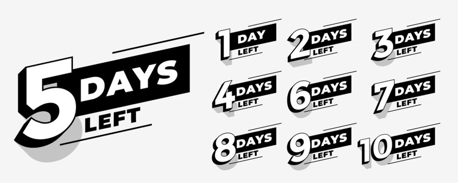 countdown to promotion with days left tag design