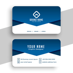 Corporate blue ready business visiting card template