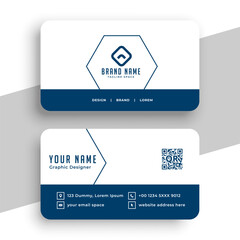 Abstract blue and white elegant business card template