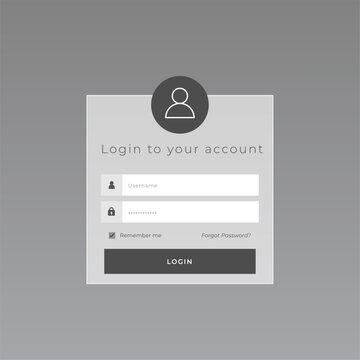 business login form template enter web screen