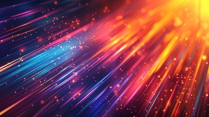 Obraz premium Abstract background with bright streaks of light and bokeh.