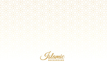 ethnic islamic festive invitation background with golden touch