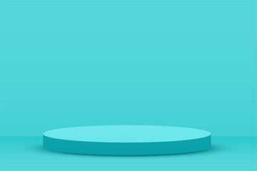 realistic podium round stage background for studio promo or creation
