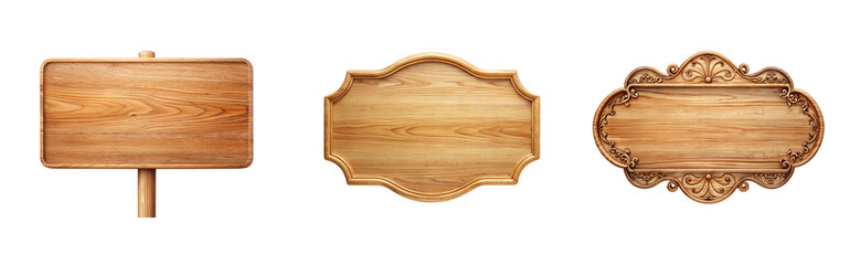 Oblong Decorative Signboard with Clipping Path &ndash; Transparent PNG Image