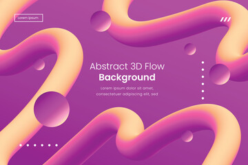 Abstract design background with 3d flow shapes 7