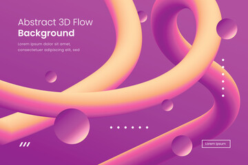 Abstract design background with 3d flow shapes 9
