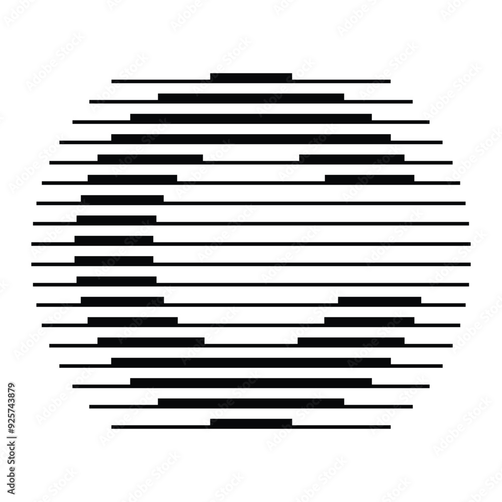 Poster letter c logo with halftone line pattern