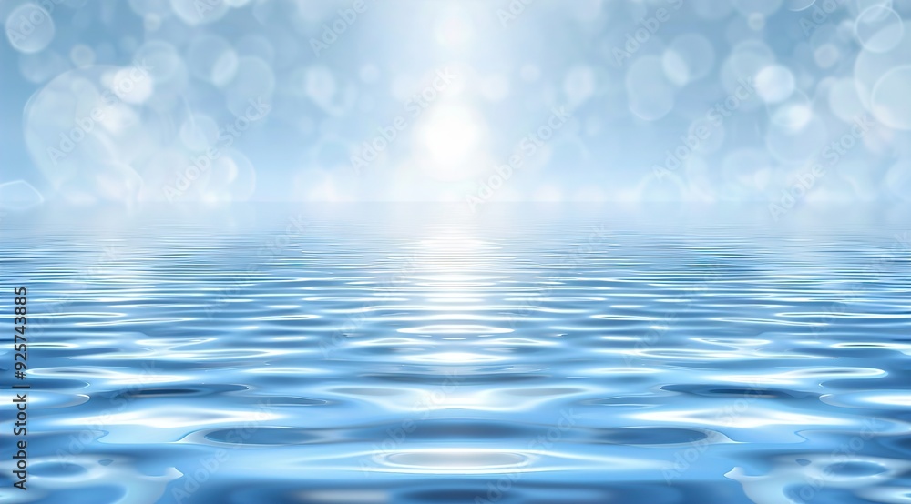 Poster blue water background