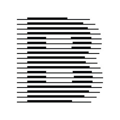 Letter B Logo with Abstract Line Pattern