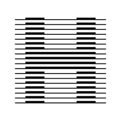 Naklejka premium Letter H logo with abstract geometric horizontal parallel lines