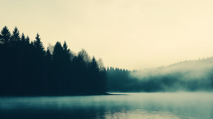 misty morning on the river