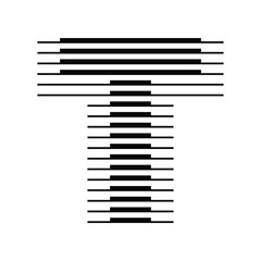 Letter T Logo with Abstract Line Pattern