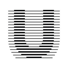 Letter U Logo with Abstract Line Pattern
