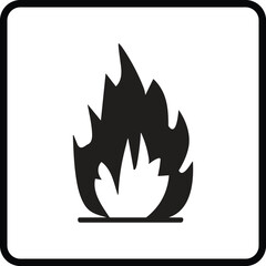 Highly Flammable sign, warning sign flammable, Flammable Symbol, flammable label, warning sign flame