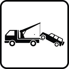 Recovery Van sign, truck accident roadside assistance, Breakdown Recovery truck, Tow trucks, Car towing truck, crane truck service icons, Breakdown lorry Service, assistance service Tow