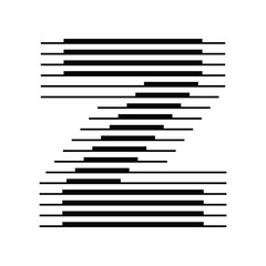 Letter Z Logo with Abstract Line Pattern