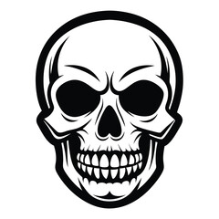 Skull Tattoo Vector Art Illustration. Generative AI