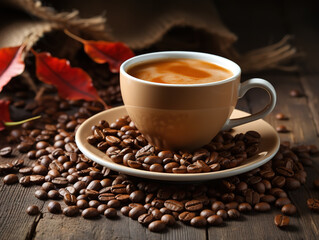 Attractive Close-up of coffee on table