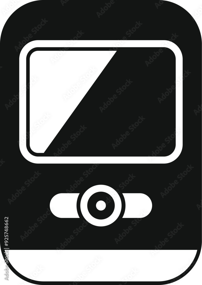 Poster simple vector of a cell phone with a blank screen, perfect for technology projects
