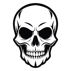 Fototapeta premium Skull Tattoo Vector Art Illustration. Generative AI