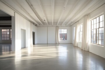 Obraz premium Architecture - A minimalist interior with large open spaces