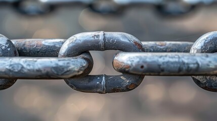 Fototapeta premium blockchain security chain with encoded links