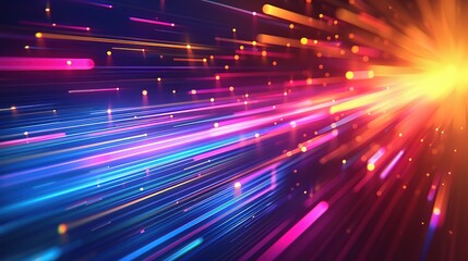 Obraz premium Abstract background with colorful lines and light.