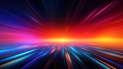 Fototapeta premium Abstract background with colorful lines converging towards a bright center.