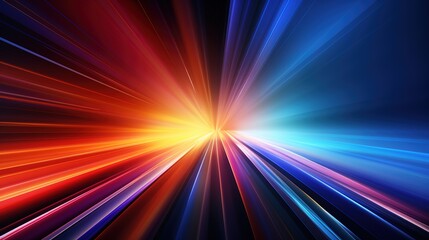 Fototapeta premium Abstract background with colorful lines converging in the center.