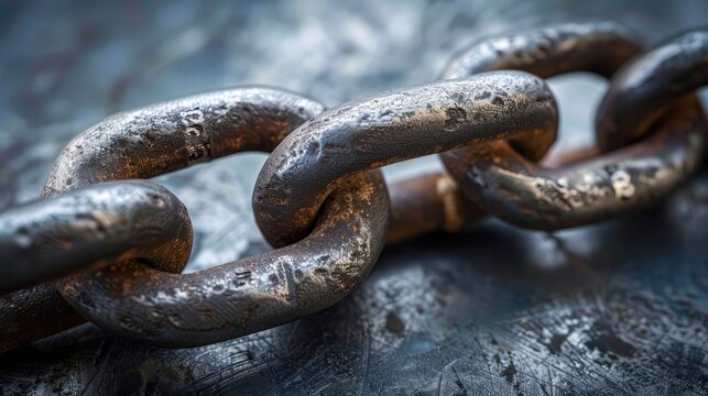 blockchain security chain with encoded links