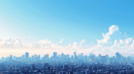 cityscapes, minimalist style ,flat illustration ,scene design ,hyper qualityï¼Œday, clear skyï¼Œhigh detail 