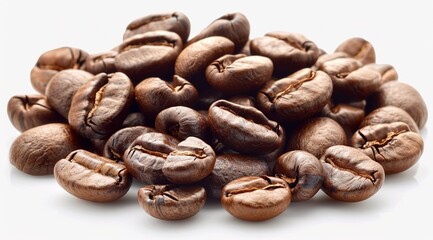 coffee beans isolated on white