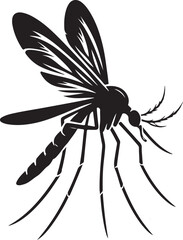 simple mosquitoes silhoutte vector style art illustration