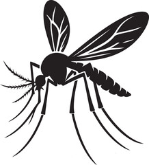 simple mosquitoes silhoutte vector style art illustration