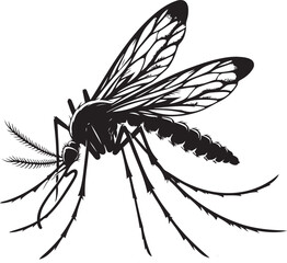 simple mosquitoes silhoutte vector style art illustration