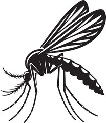 simple mosquitoes silhoutte vector style art illustration